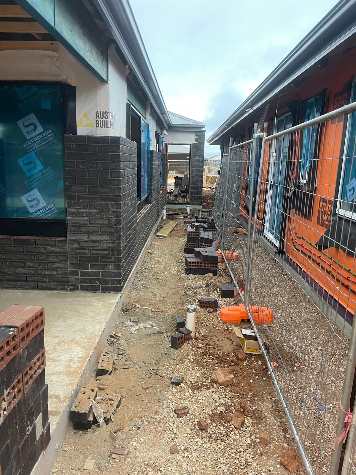 Unique Brickworks team working on bricklaying project in Adelaide